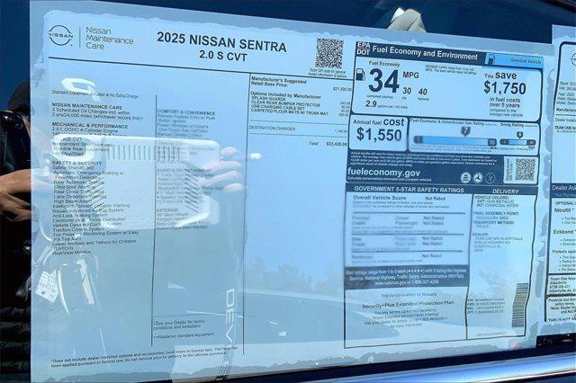 new 2025 Nissan Sentra car, priced at $23,425