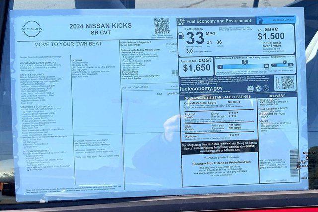 new 2024 Nissan Kicks car, priced at $25,155