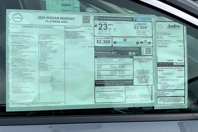 new 2025 Nissan Murano car, priced at $51,195