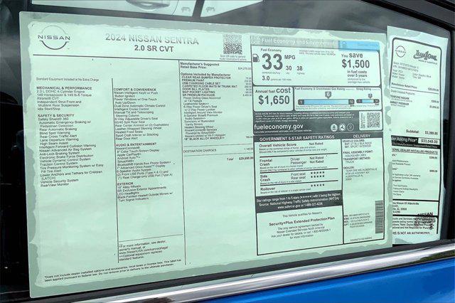 new 2024 Nissan Sentra car, priced at $25,988