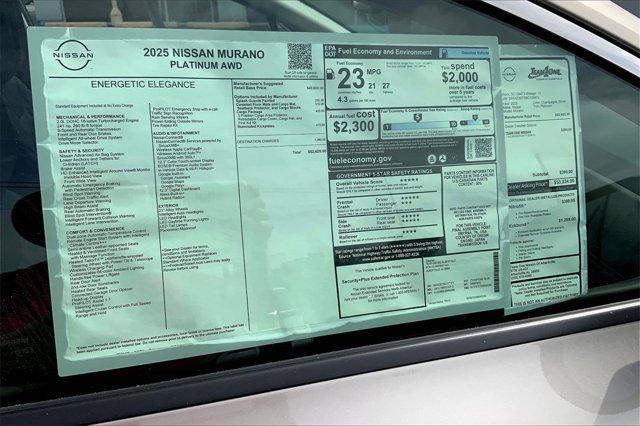 new 2025 Nissan Murano car, priced at $51,573