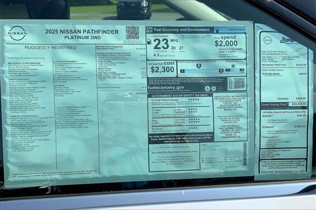 new 2025 Nissan Pathfinder car, priced at $51,444