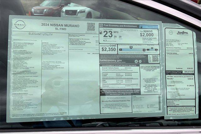 new 2024 Nissan Murano car, priced at $41,775