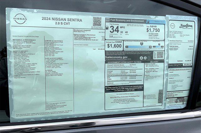 new 2024 Nissan Sentra car, priced at $21,835