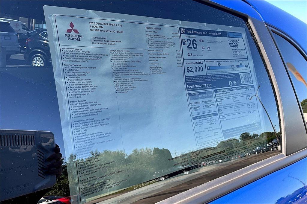 new 2025 Mitsubishi Outlander Sport car, priced at $29,475
