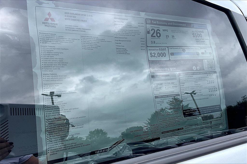 new 2025 Mitsubishi Outlander Sport car, priced at $27,815