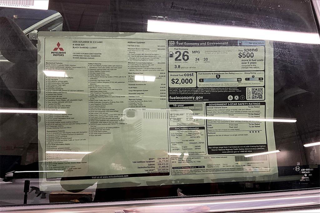 new 2025 Mitsubishi Outlander car, priced at $36,965