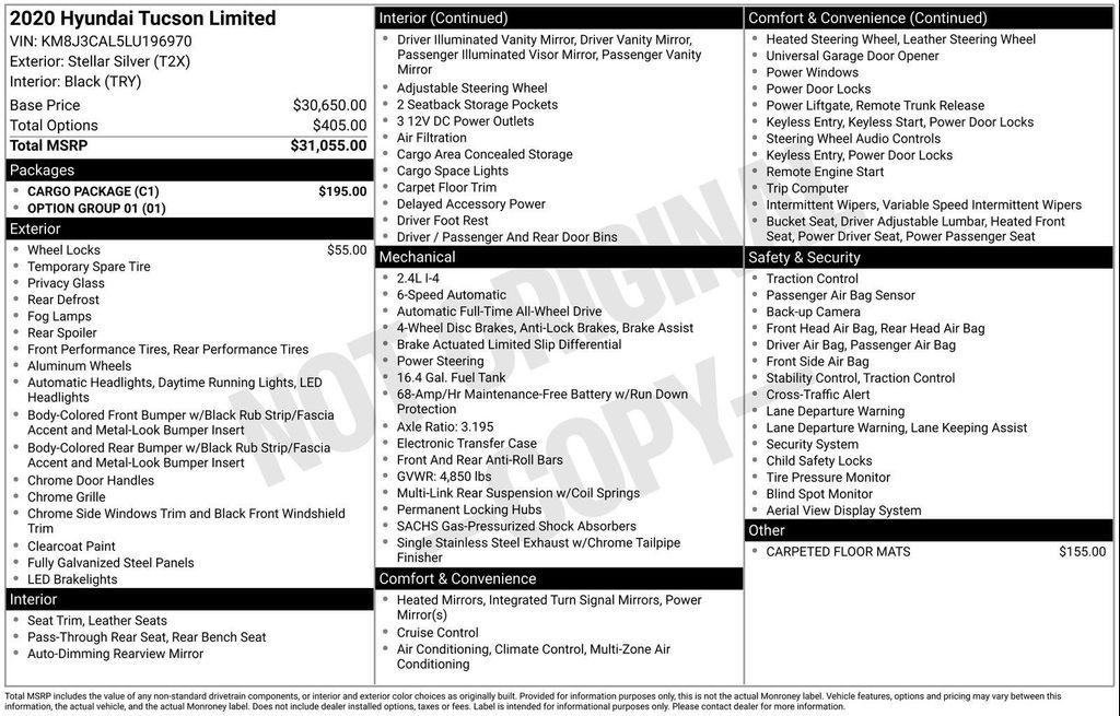 used 2020 Hyundai Tucson car, priced at $18,700