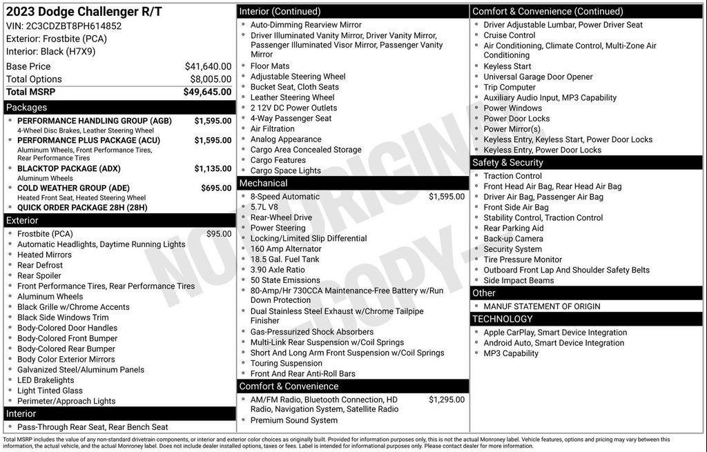 used 2023 Dodge Challenger car, priced at $35,790