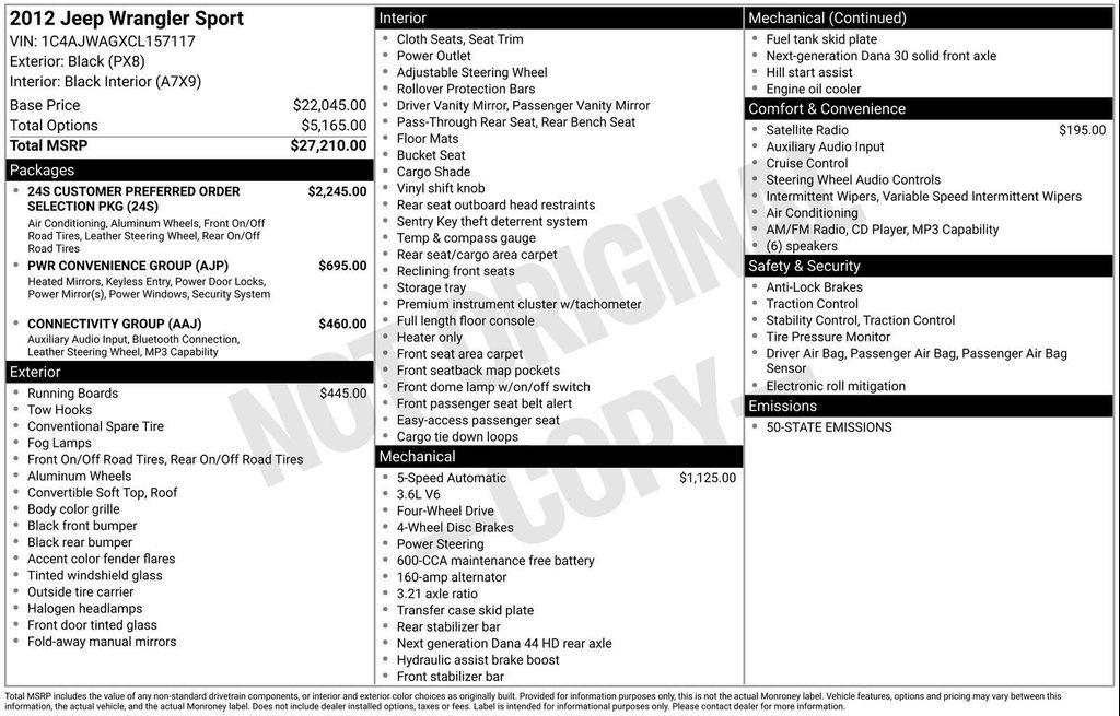 used 2012 Jeep Wrangler car, priced at $10,600