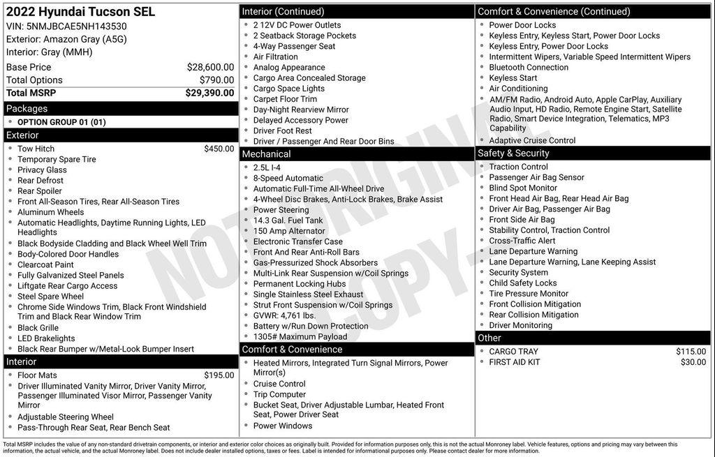 used 2022 Hyundai Tucson car, priced at $21,590