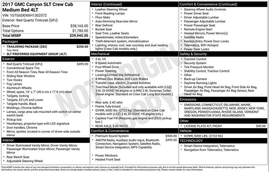 used 2017 GMC Canyon car, priced at $20,990