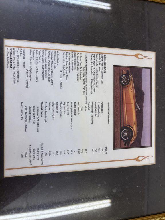 used 2002 Chrysler Prowler car, priced at $29,995