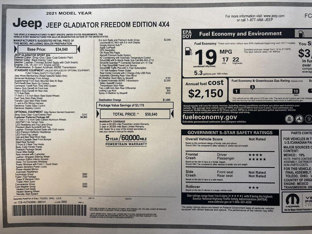used 2021 Jeep Gladiator car, priced at $30,995