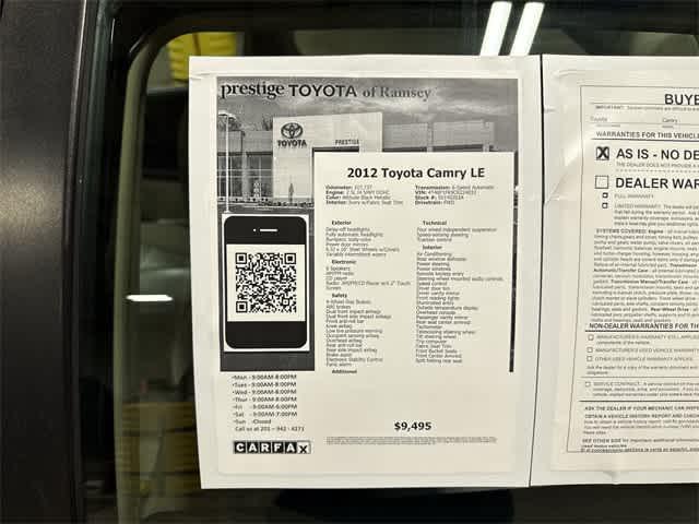 used 2012 Toyota Camry car, priced at $9,495
