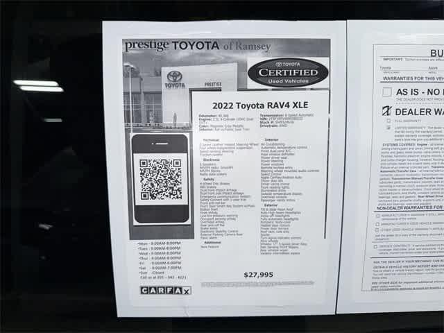 used 2022 Toyota RAV4 car, priced at $27,995