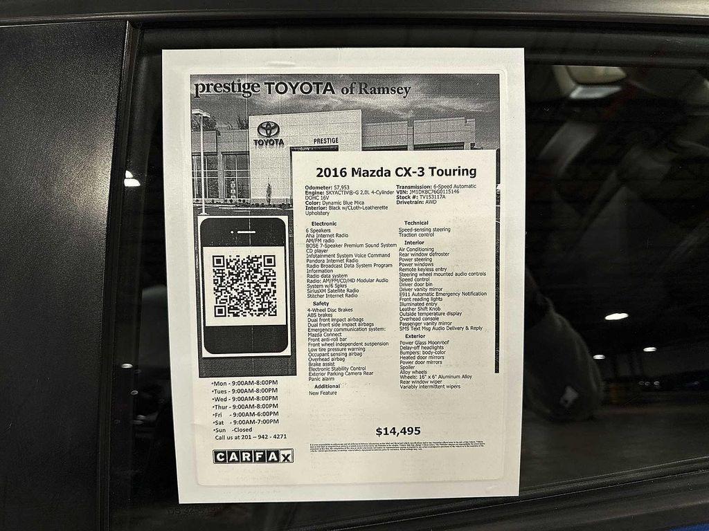 used 2016 Mazda CX-3 car, priced at $13,595