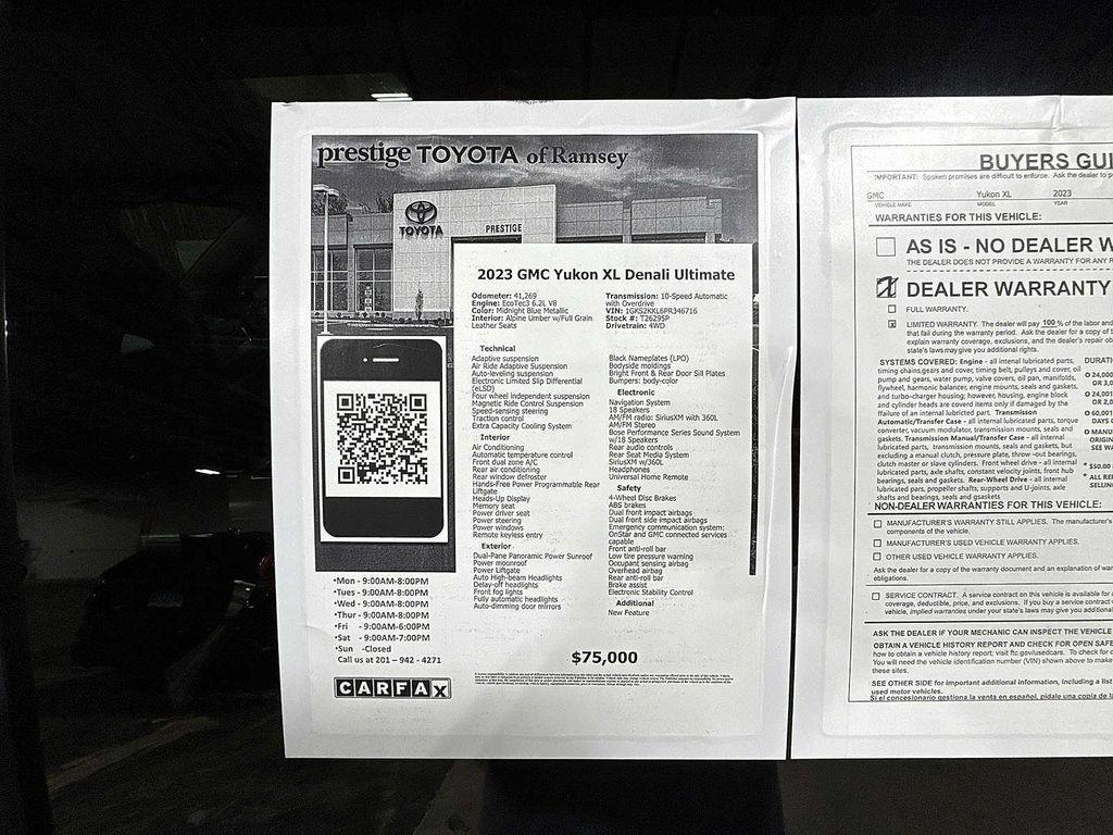 used 2023 GMC Yukon XL car, priced at $70,995