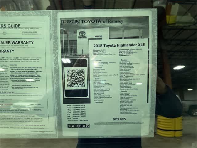used 2018 Toyota Highlander car, priced at $22,495
