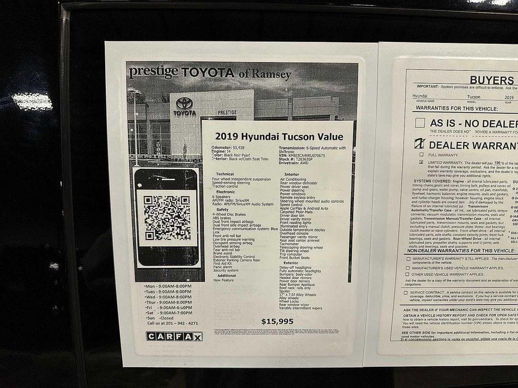 used 2019 Hyundai Tucson car, priced at $15,395