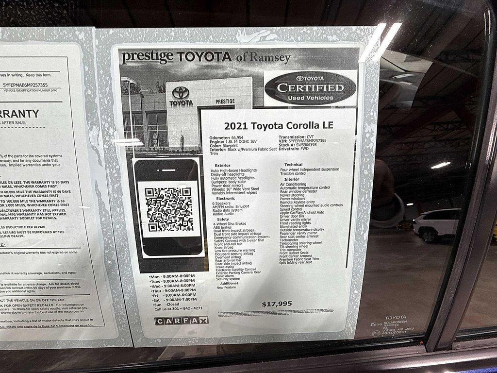 used 2021 Toyota Corolla car, priced at $17,495