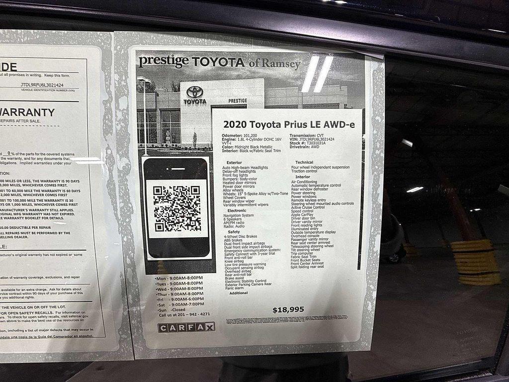used 2020 Toyota Prius car, priced at $18,495