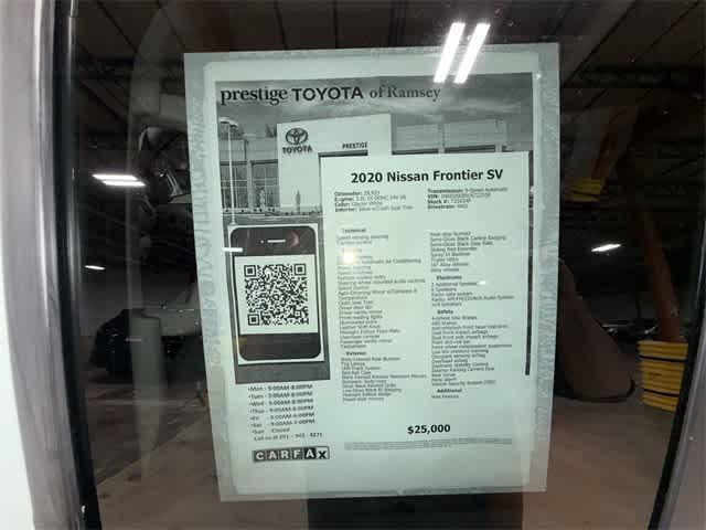 used 2020 Nissan Frontier car, priced at $25,000