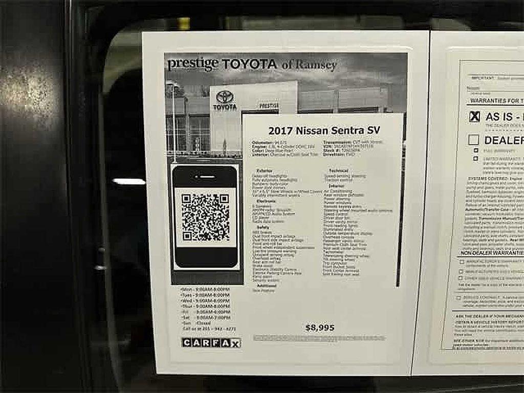 used 2017 Nissan Sentra car, priced at $8,995