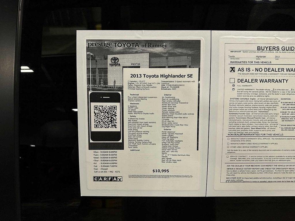 used 2013 Toyota Highlander car, priced at $10,995