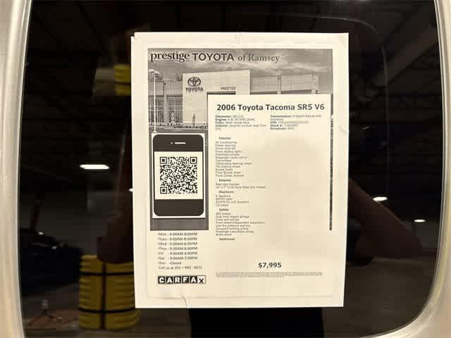 used 2006 Toyota Tacoma car, priced at $7,895