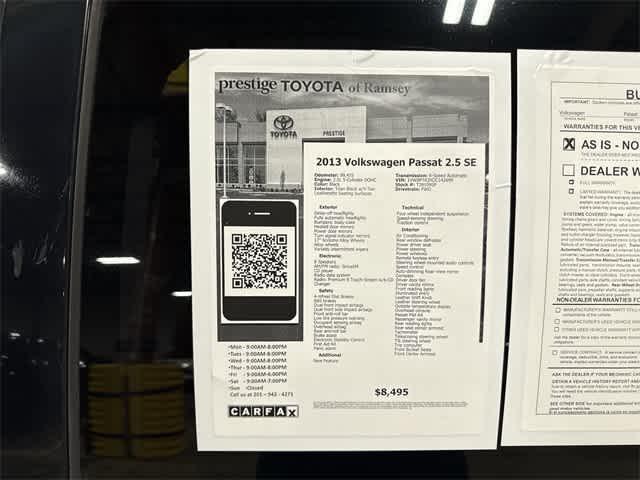used 2013 Volkswagen Passat car, priced at $7,995