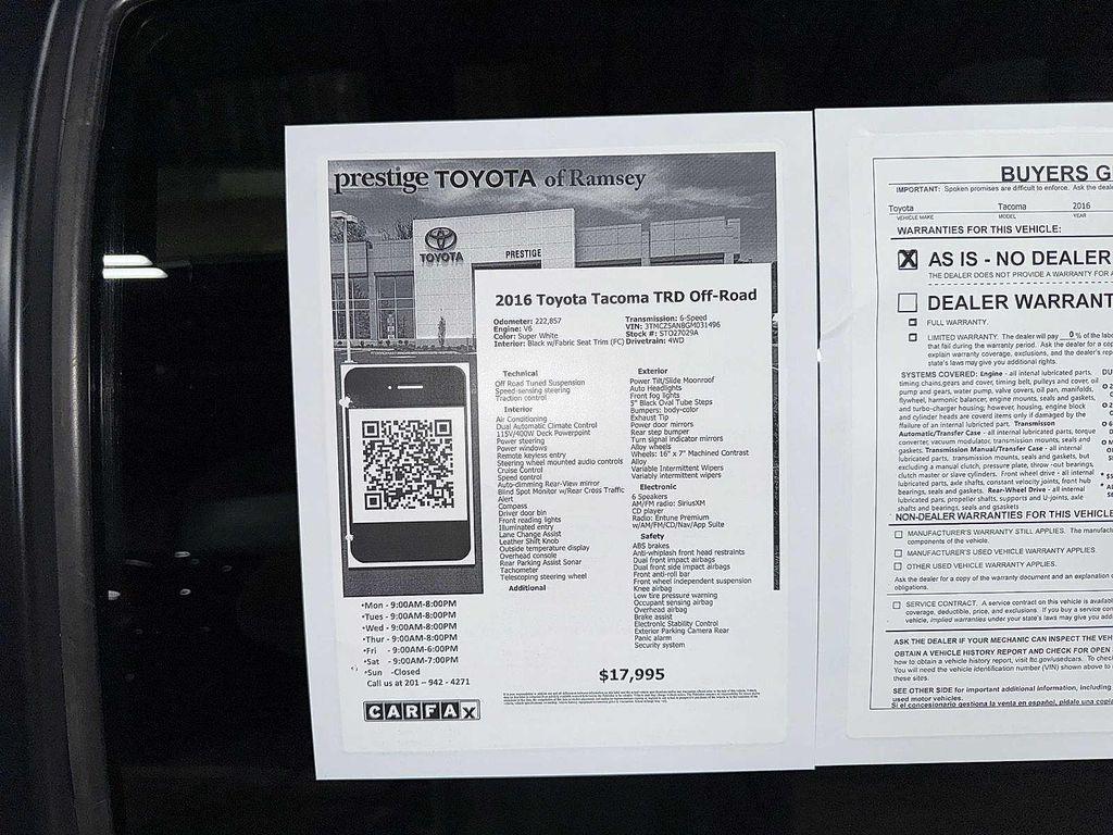 used 2016 Toyota Tacoma car, priced at $13,695