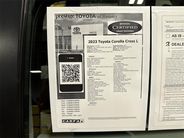 used 2023 Toyota Corolla Cross car, priced at $25,795