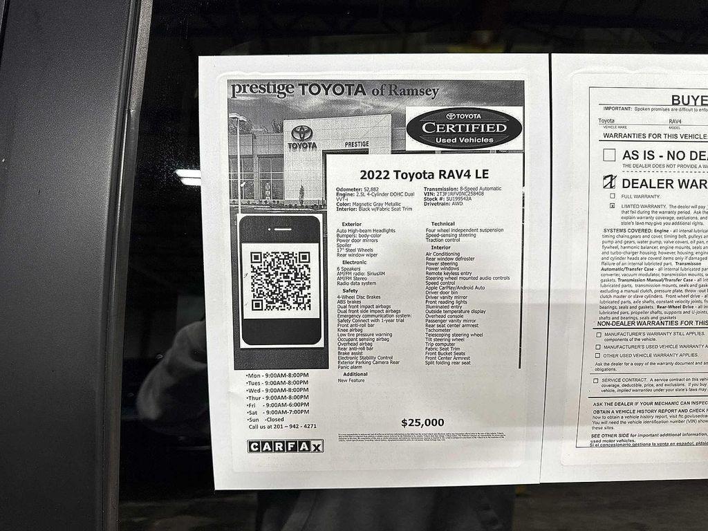 used 2022 Toyota RAV4 car, priced at $24,495