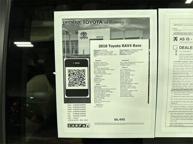 used 2010 Toyota RAV4 car, priced at $5,995
