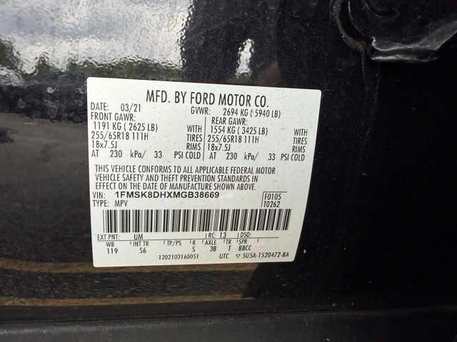 used 2021 Ford Explorer car, priced at $25,000