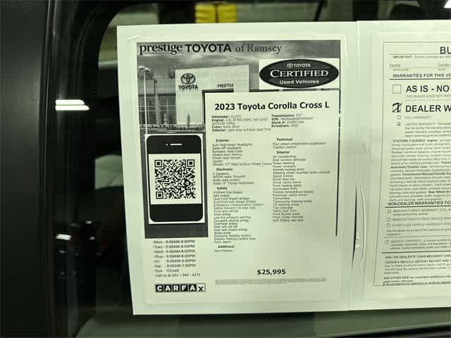 used 2023 Toyota Corolla Cross car, priced at $25,995