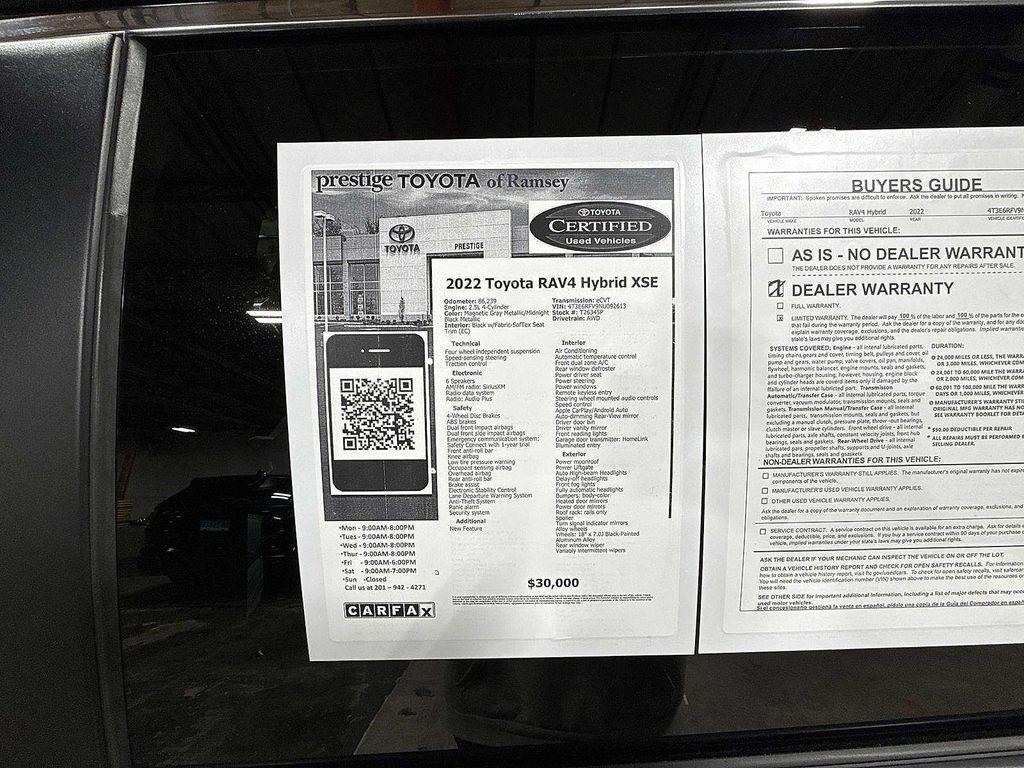 used 2022 Toyota RAV4 Hybrid car, priced at $28,295