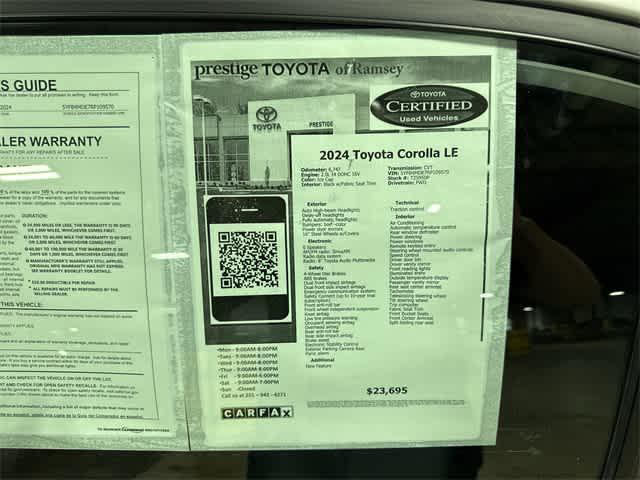 used 2024 Toyota Corolla car, priced at $21,695
