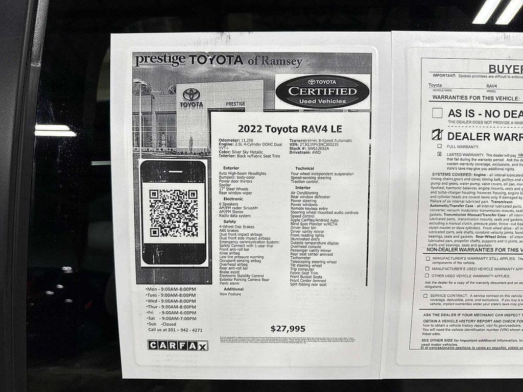 used 2022 Toyota RAV4 car, priced at $27,195