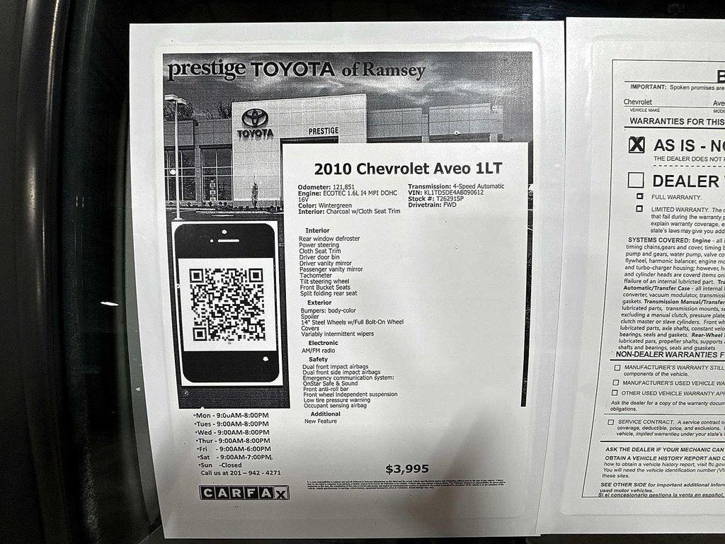 used 2010 Chevrolet Aveo car, priced at $2,995