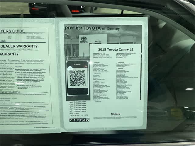 used 2015 Toyota Camry car, priced at $8,295