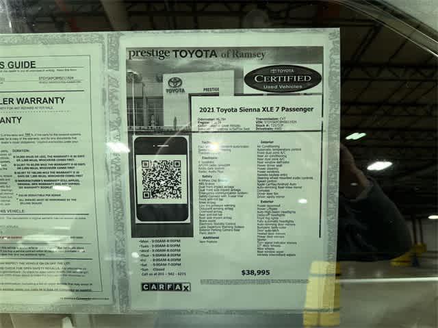 used 2021 Toyota Sienna car, priced at $37,695