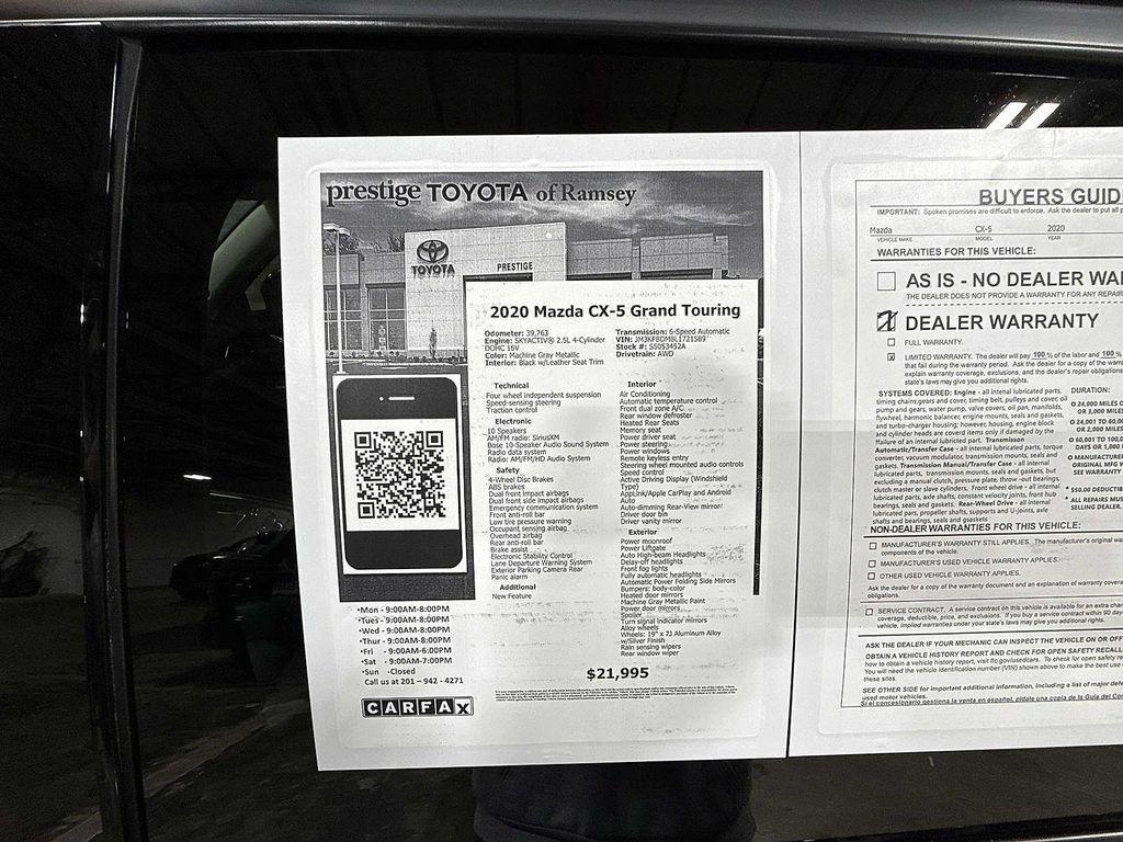 used 2020 Mazda CX-5 car, priced at $21,695