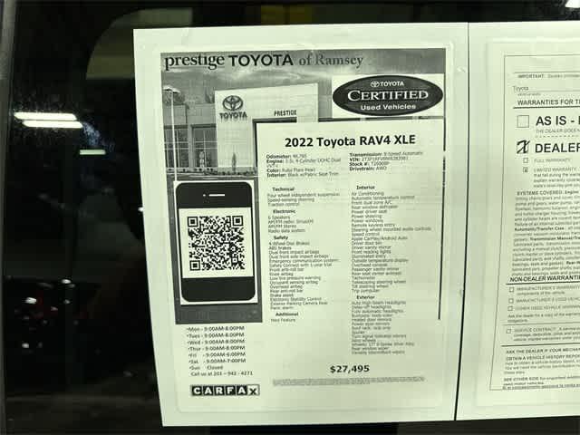 used 2022 Toyota RAV4 car, priced at $27,495