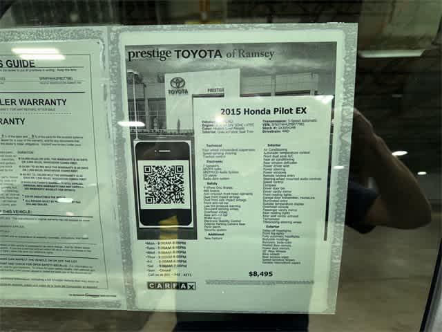 used 2015 Honda Pilot car, priced at $7,795