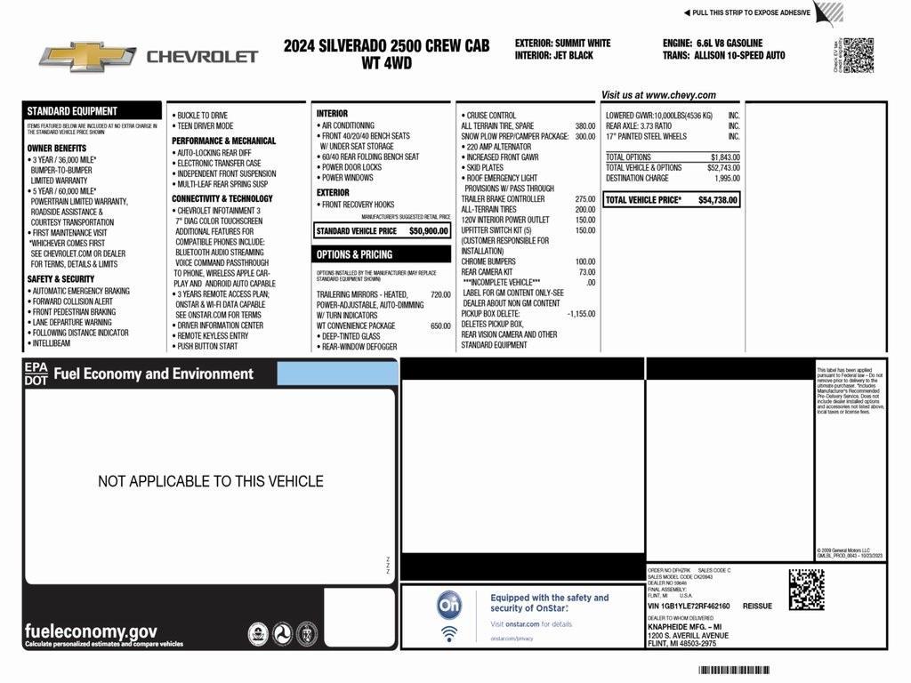 new 2024 Chevrolet Silverado 2500 car, priced at $65,090