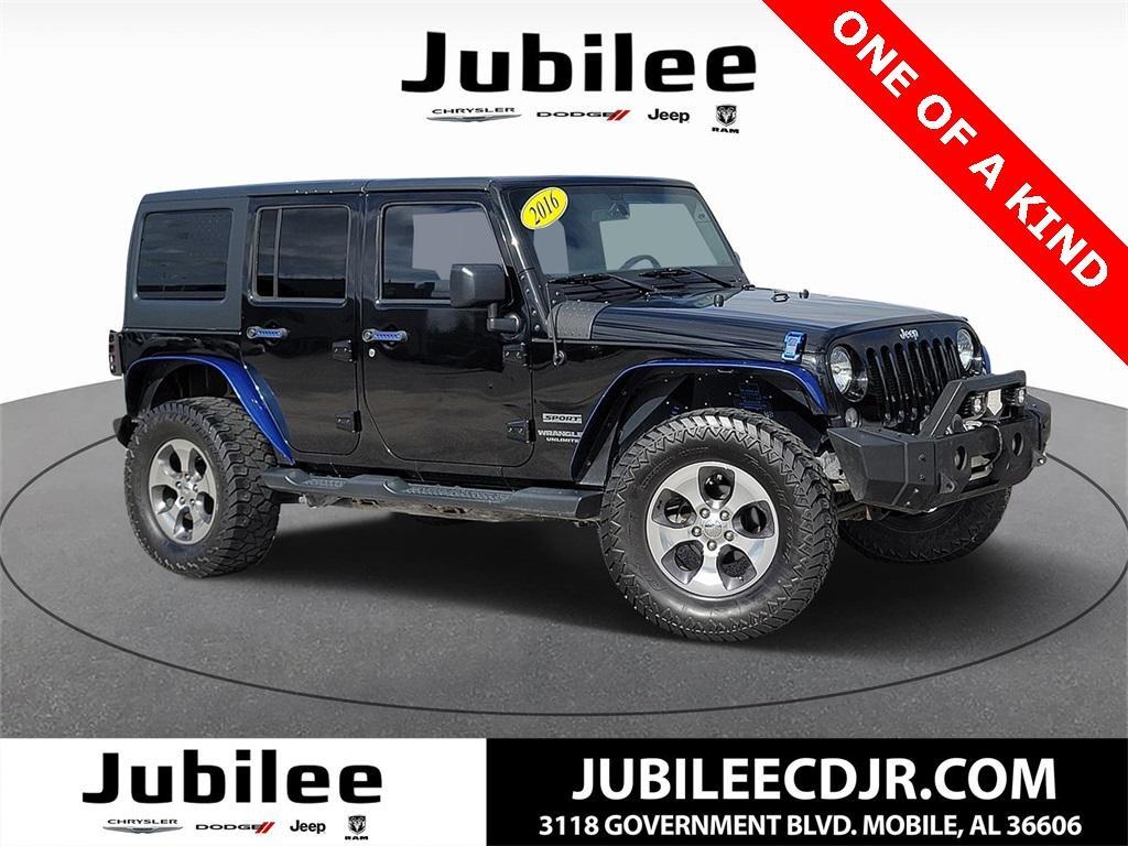 used 2016 Jeep Wrangler Unlimited car, priced at $14,671