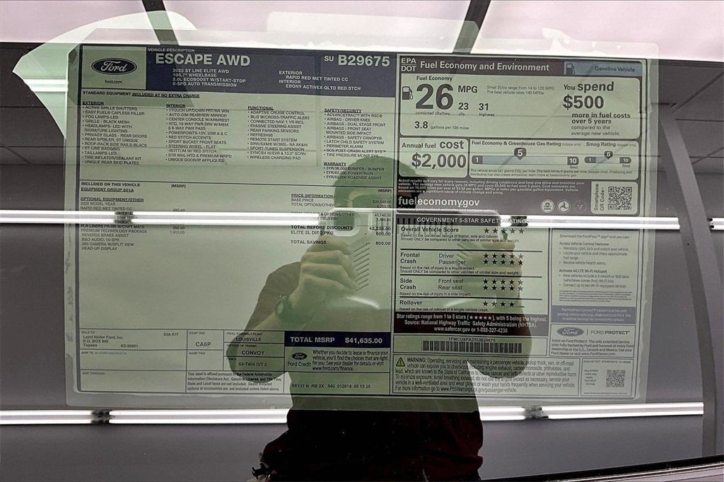 new 2025 Ford Escape car, priced at $39,137