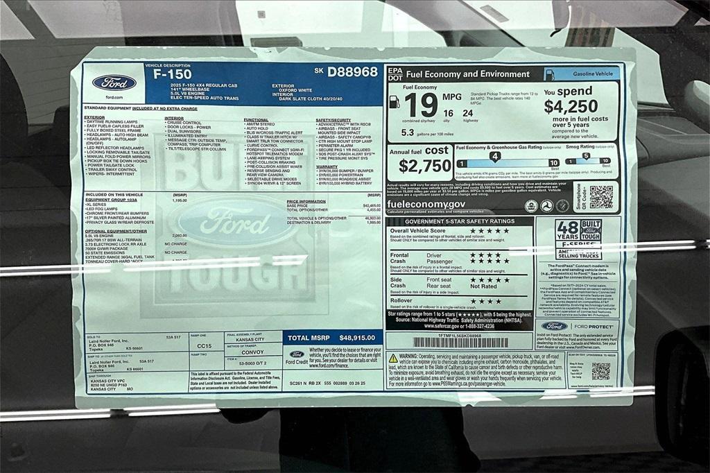 new 2025 Ford F-150 car, priced at $44,513